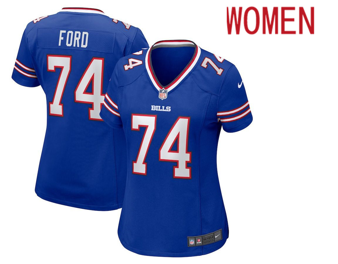 Women Buffalo Bills #74 Cody Ford Nike Royal Game Player NFL Jersey